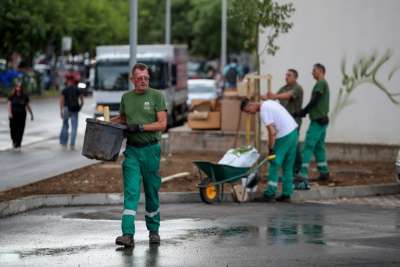 Sade se fafarikule i murve na parkiralištu na Relji