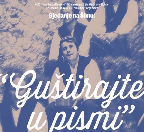 Ove srijede u Bibinjama koncert “Guštirajte u pismi” u čast Šimi Šimuniću