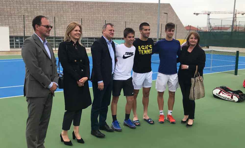 Gradonačelnik Dukić sa suradnicima obišao Davis cup reprezentaciju na novouređenom teniskom centru pri ŠC Višnjik