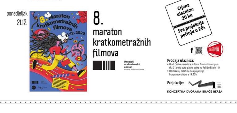 Za kraj filmske 2020. u Kino Zoni pogledajte 8. maraton kratkometražnih filmova!