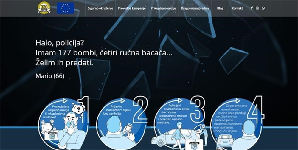 "MANJE ORUŽJA - MANJE TRAGEDIJA" Građani predali oružje i minsko-eksplozivna sredstva