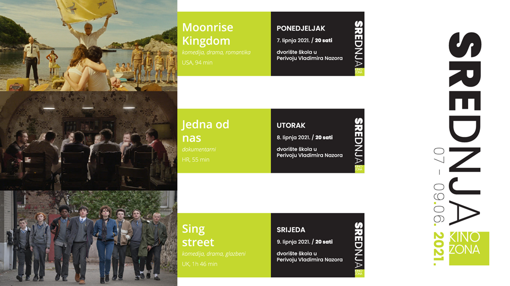 Trodnevne filmske projekcije za srednjoškolce u Perivoju Vladimira Nazora!