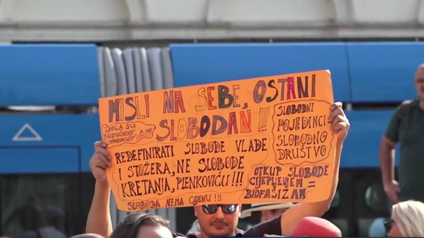"KRIK ZA SLOBODU" Prosvjed nekoliko tisuća ljudi u Zagrebu protiv Stožera i cijepljenja