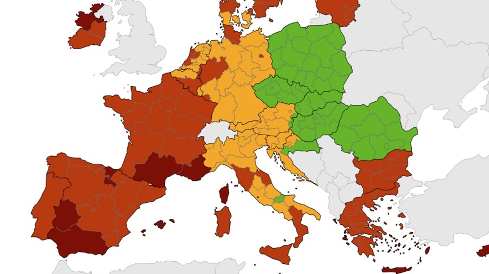 I DALJE SMO U NARANČASTOM - ECDC objavio novu kartu
