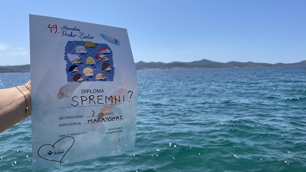 AKO SE NEBO SMILUJE Sutra u 9 sati start 49.Plivačkog maratona Preko - Zadar