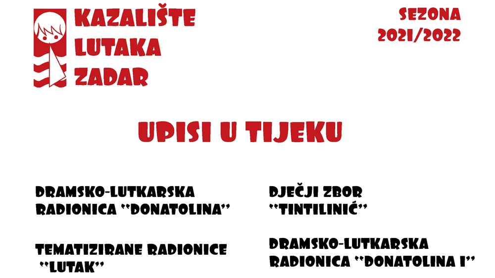 UPIS NA RADIONICE KAZALIŠTA LUTAKA ZADAR