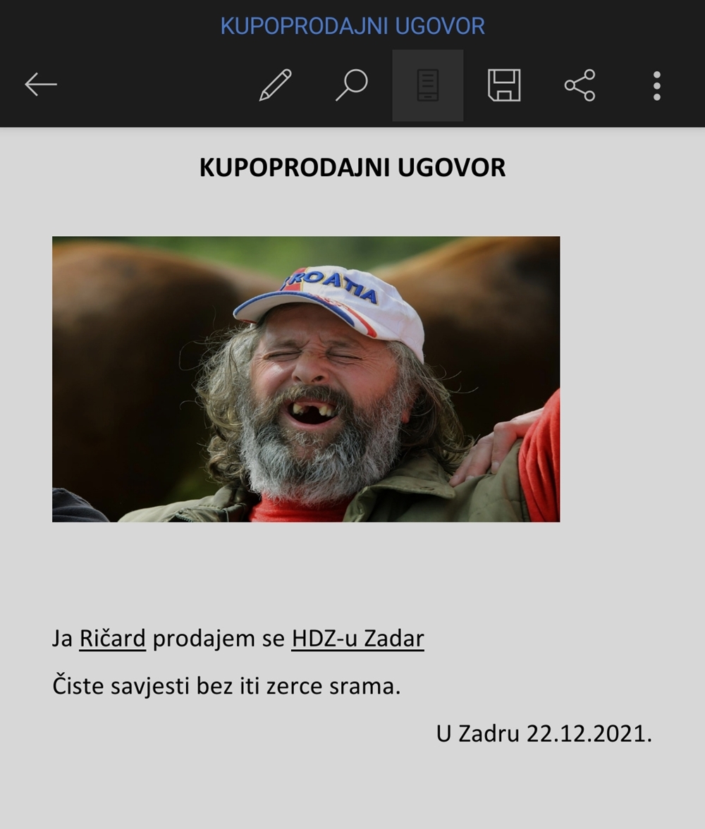 FORUM MLADIH SDP-A "Potpisan kupoprodajni ugovor između Enia i HDZ-a Zadar"