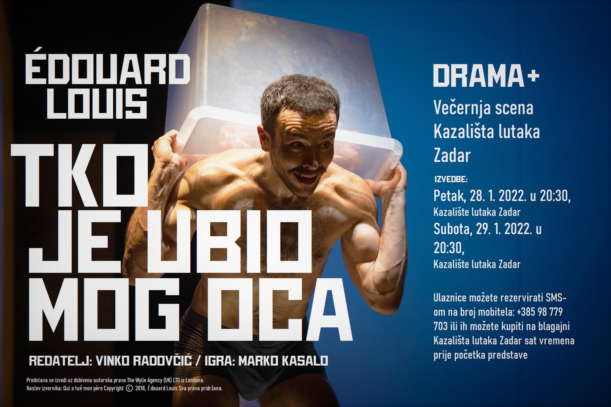Predstava "Tko je ubio mog oca" u petak i subotu u 20:30 sati, u Kazalištu lutaka Zadar