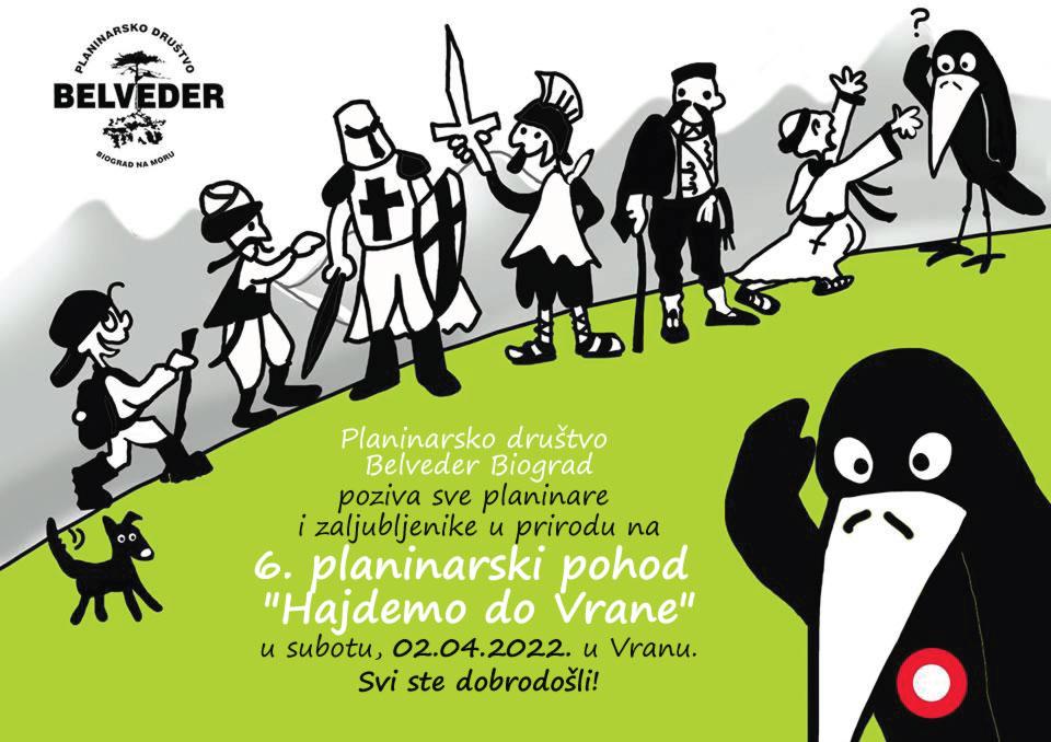 „HAJDEMO DO VRANE“ Međunarodni planinarski pohod 2. travnja