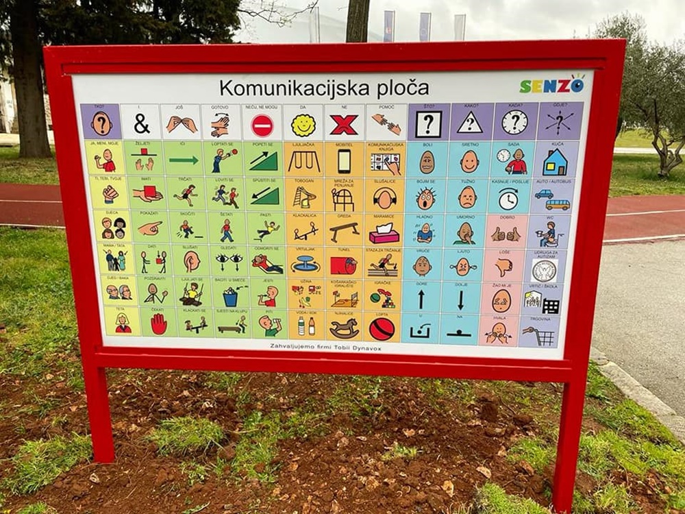 POVODOM SVJETSKOG DANA SVJESNOSTI O AUTIZMU U dječjem parku ŠC-a Višnjik postavljena komunikacijska ploča