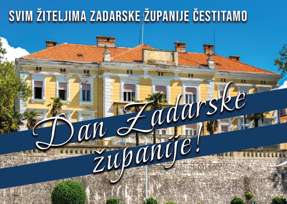 Zadarska županija sutra obilježava 29 godina svog postojanja