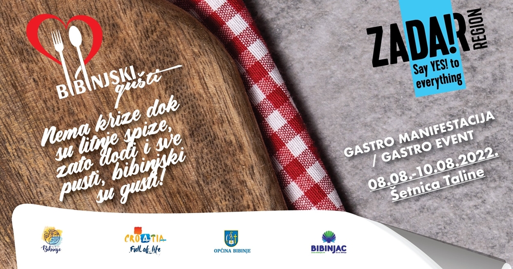 TRI DANA VRHUNSKIH DELICIJA I ZABAVE Danas počinju tradicionalni Bibinjski gušti!