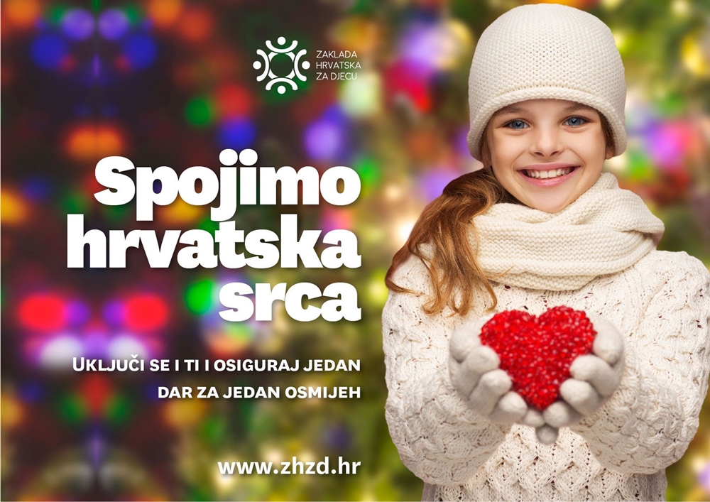 PRIDRUŽITE SE AKCIJI „SPOJIMO HRVATSKA SRCA“ ZAKLADE „HRVATSKA ZA DJECU“