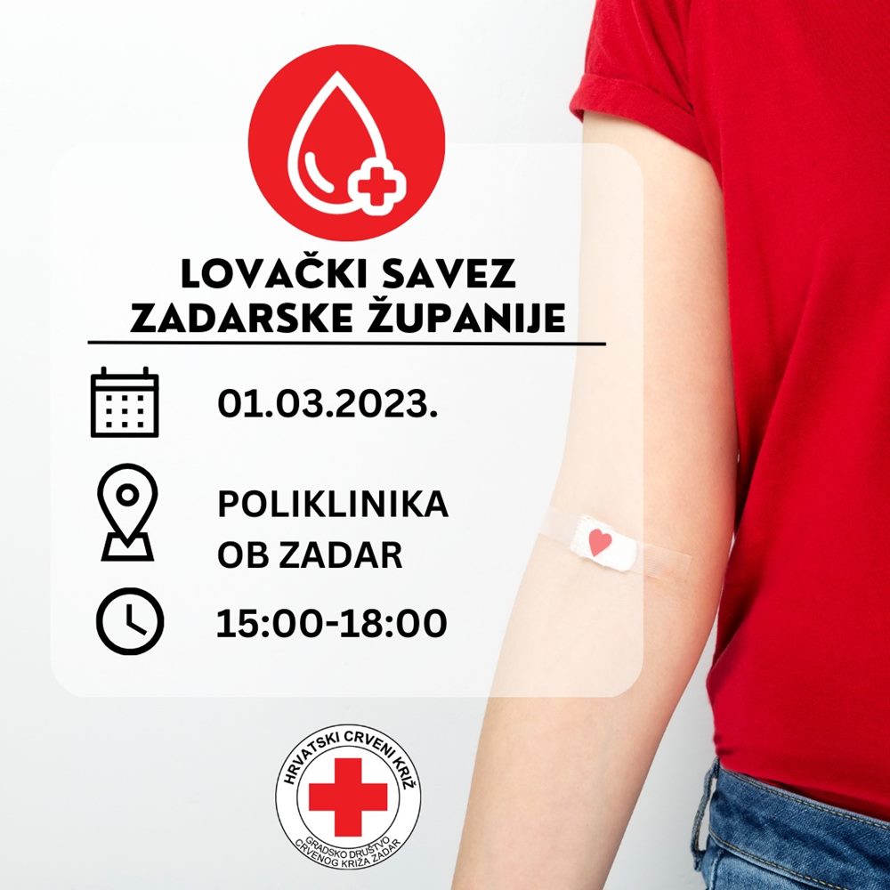 Lovački savez poziva na akciju dobrovoljnog darivanja krvi