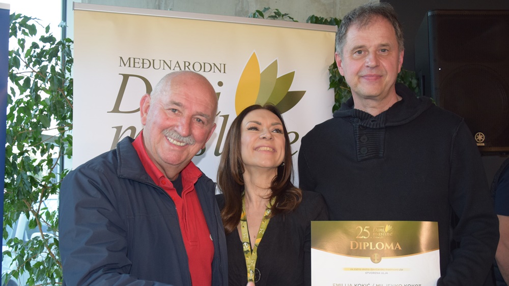 NA MEĐUNARODNIM DANIMA MASLINE Ulje Emilije Kokić i  Miljenka Kokota osvojilo zlatnu medalju