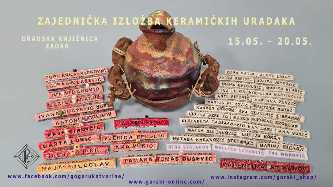 OD PONEDJELJKA U GKZD Pogledajte radove proizašle nakon tečaja keramike kod Gorana Blaževića