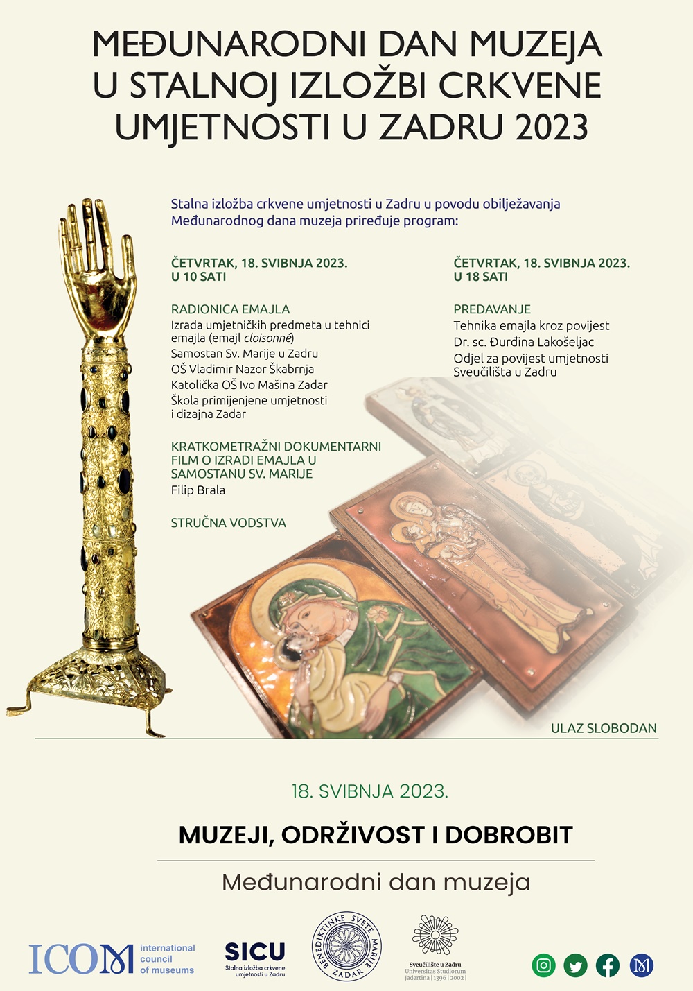 MEĐUNARODNI DAN MUZEJA U STALNOJ IZLOŽBI CRKVENE UMJETNOSTI U ZADRU