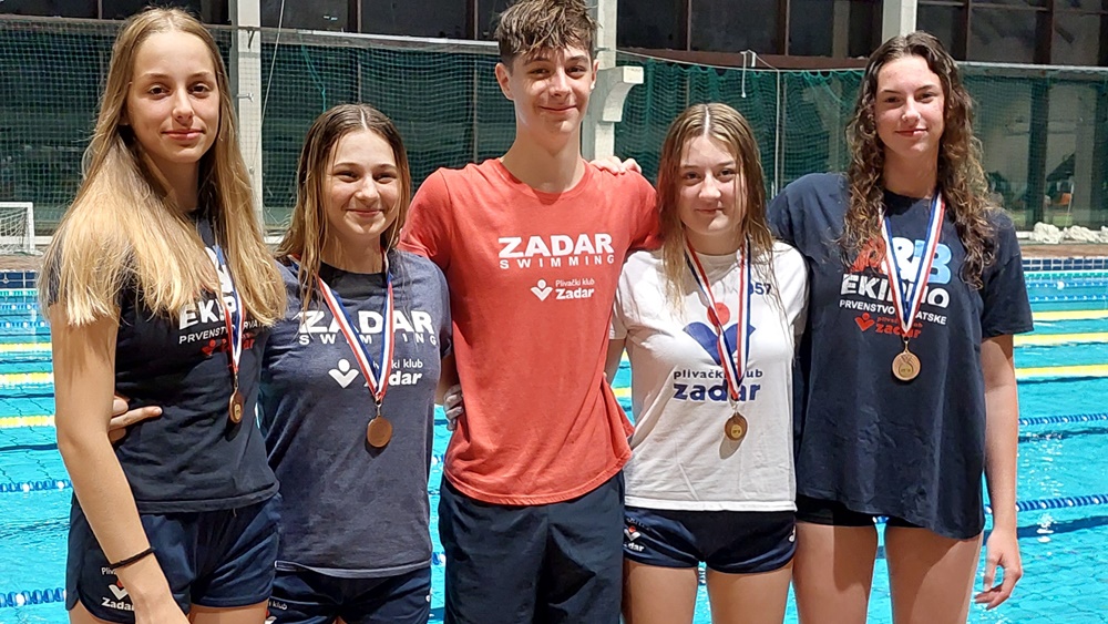 PLIVAČKI KLUB ZADAR 14 odličja s Regionalnog Prvenstva Hrvatske