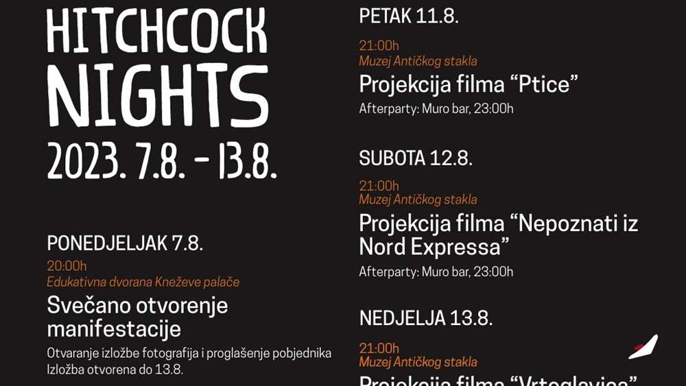 Večeras započinje „Hitchock Nights“ izložbom fotografija inspiriranih temama i motivima iz filmova Alfreda Hitchcocka