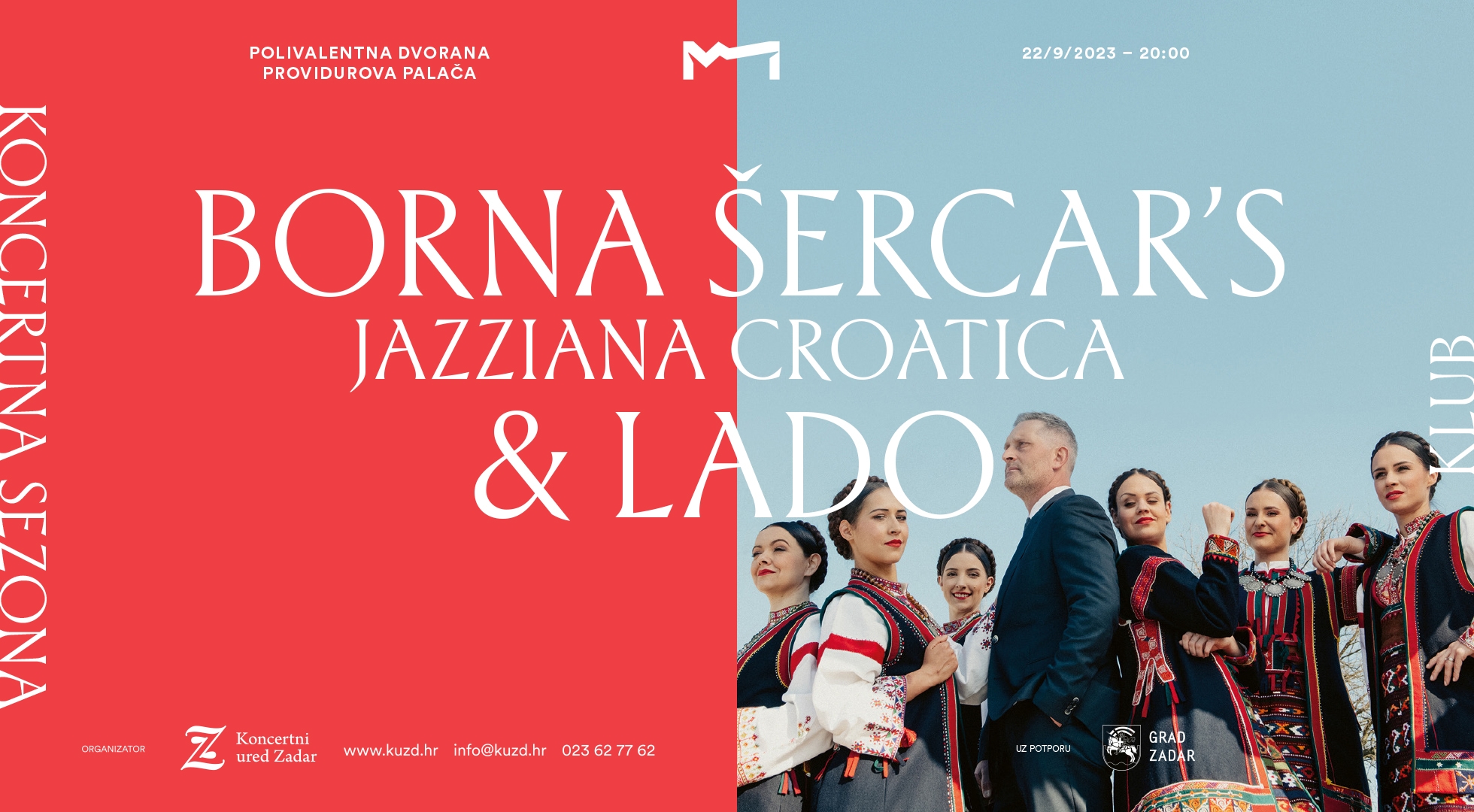 LADO i Jazziana Croatica - spoj jazza i mitske tradicije za najavu nove Koncertne sezone u Zadru