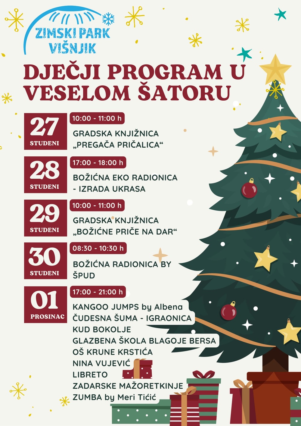 "ZIMSKI PARK" - I ovaj tjedan zabava, ples, pjesme, edukativne radionice....