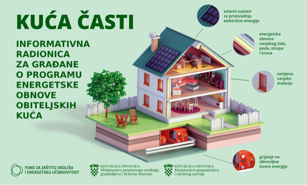 Grad Zadar poziva na besplatnu radionicu o sufinanciranju energetske obnove obiteljskih kuća