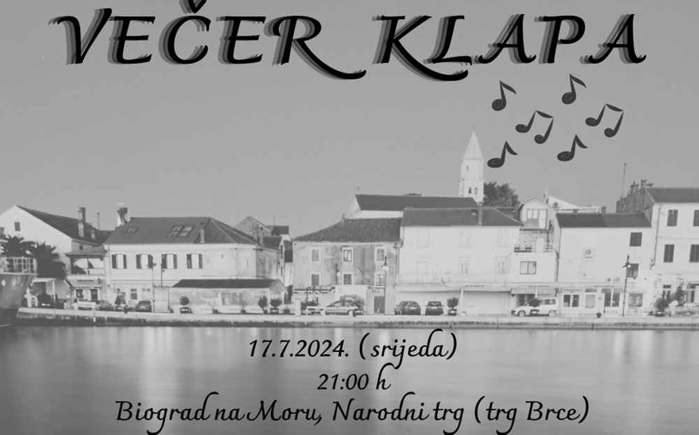 BIOGRAD NA MORU U srijedu tradicionalni susret klapa "Večer klapa"