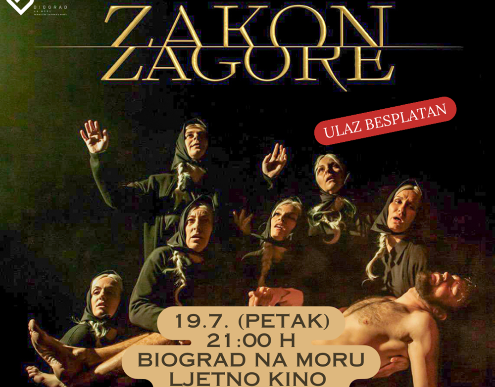 BIOGRAD NA MORU U petak u ljetnom kinu pogledajte predstavu "Zakon Zagore"