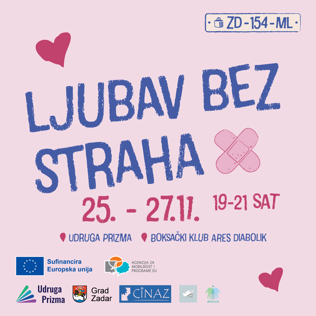 Udruga mladih Ahimsa poziva na radionicu o prevenciji nasilja u vezama