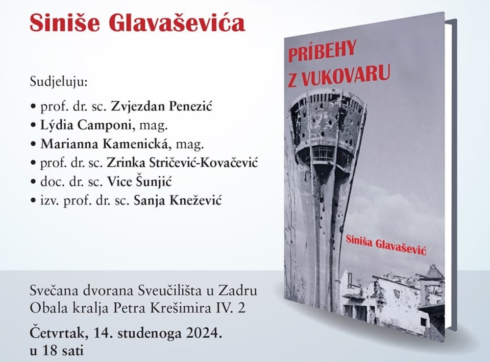 SVEUČILIŠTE U ZADRU Prezentacija slovačkog izdanja "Priče iz Vukovara"