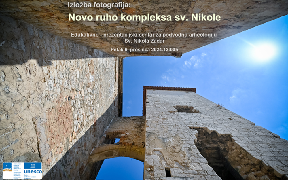 MEĐUNARODNI CENTAR ZA PODVODNU ARHEOLOGIJU U ZADRU Sv. Nikola dolazi u Centar gdje će biti održano besplatno stručno vodstvo te izložba fotografija
