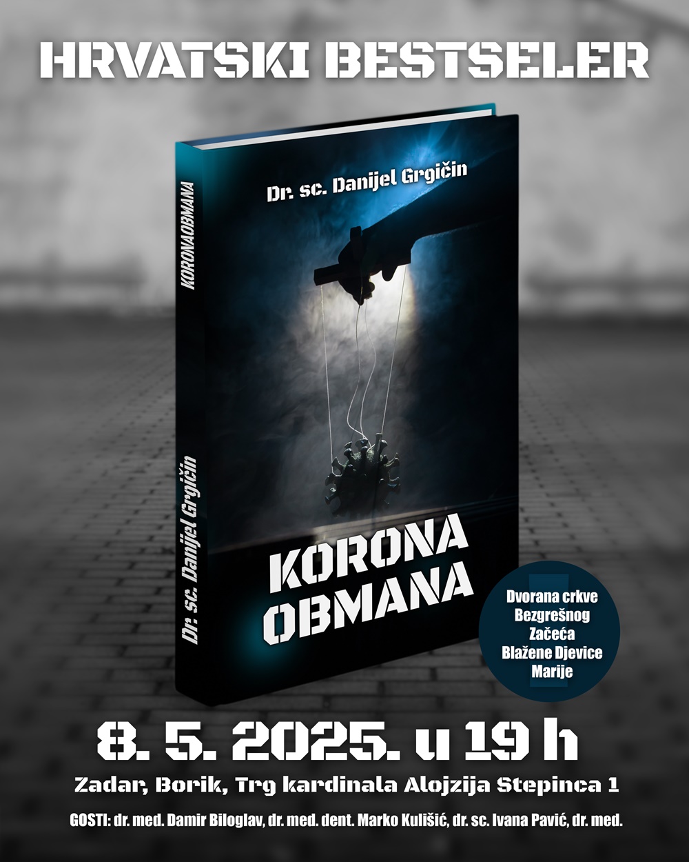 U Zadru predstavljanje knjige Danijela Grgičina "Korona obmana"