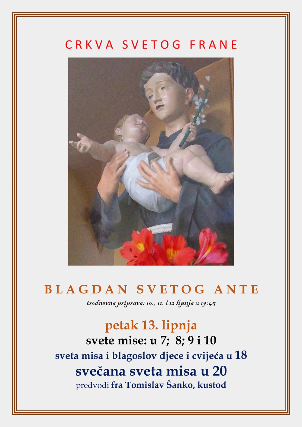 Proslava blagana sv. Ante u Zadru