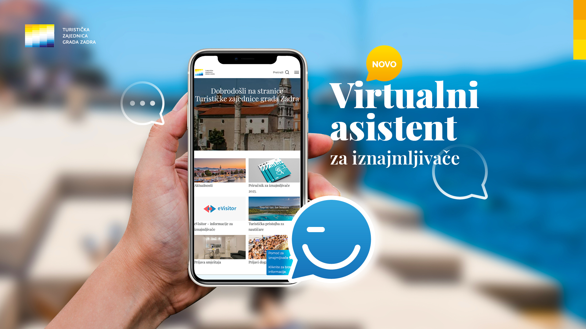 DIGITALNI ISKORAK Zadar dobio virtualnog asistenta za privatne iznajmljivače