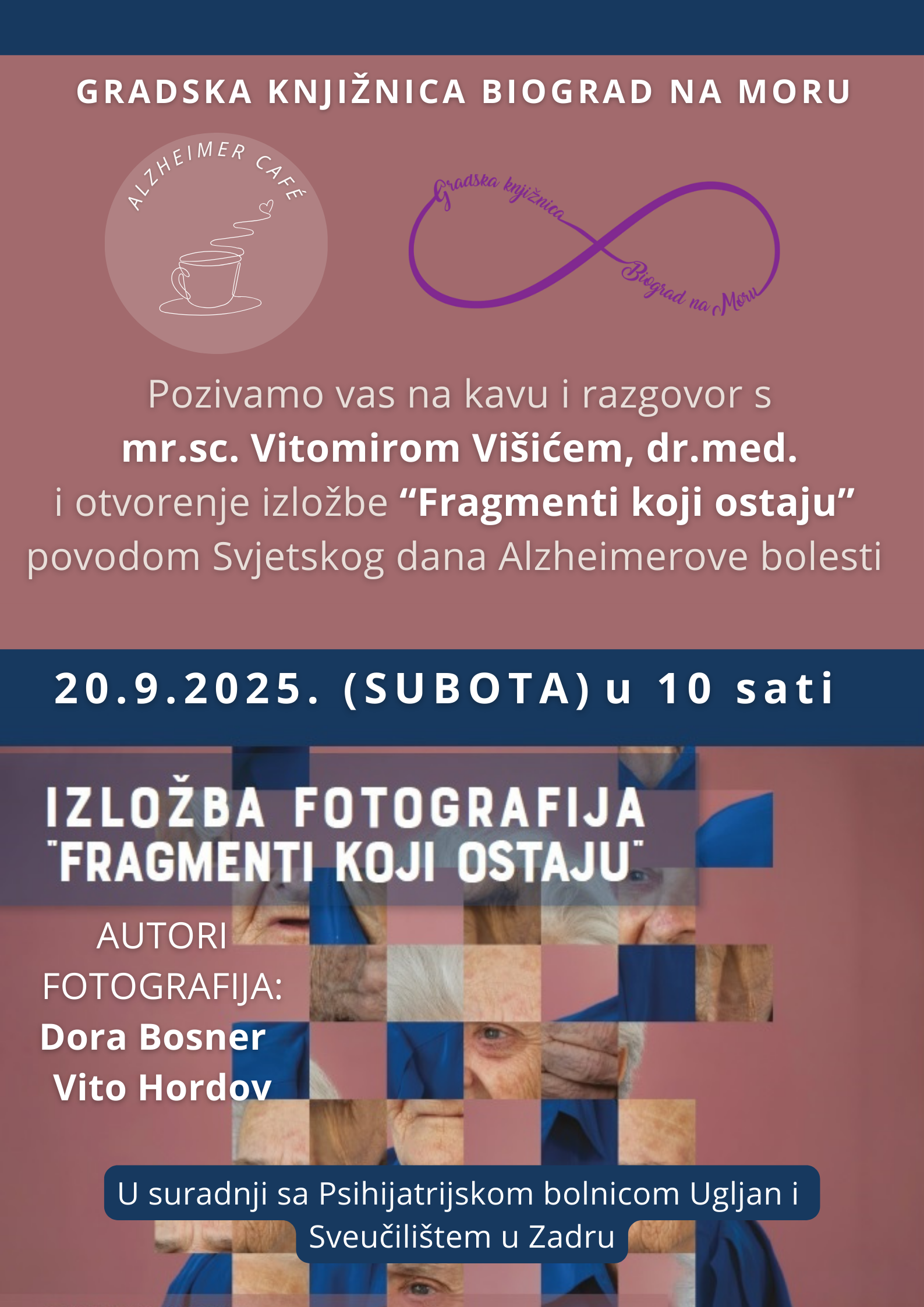 Drugu godinu zaredom Alzheimer caffe u Gradskoj knjižnici Biograd na Moru