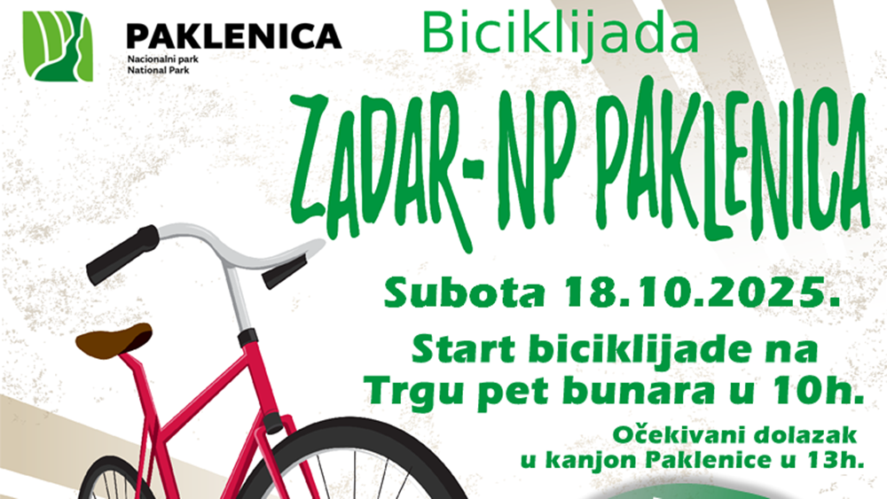 BICIKLIJADA ZADAR - PAKLENICA Prijavite se!
