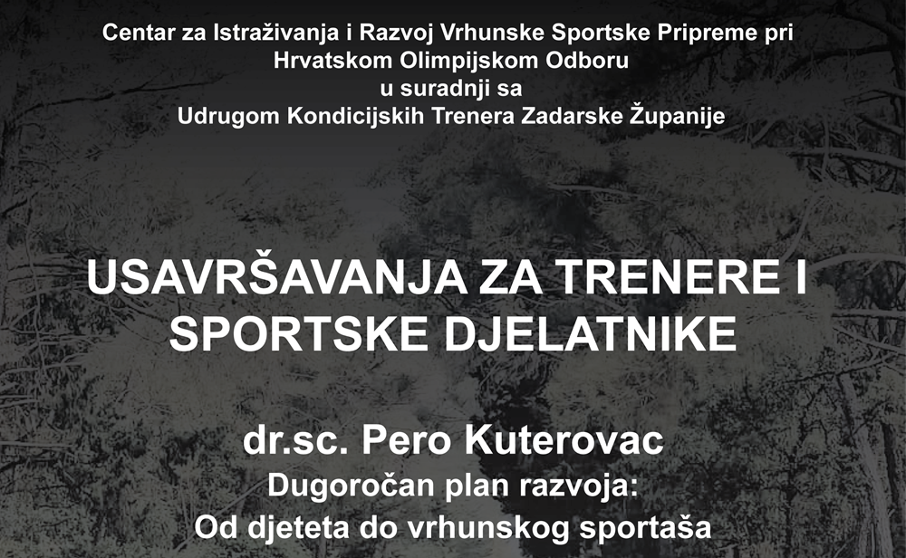 USKORO NA VIŠNJIKU Stručno usavršavanje za trenere i sportske djelatnike uz Peru Kuterovca i Marka Sutlovića