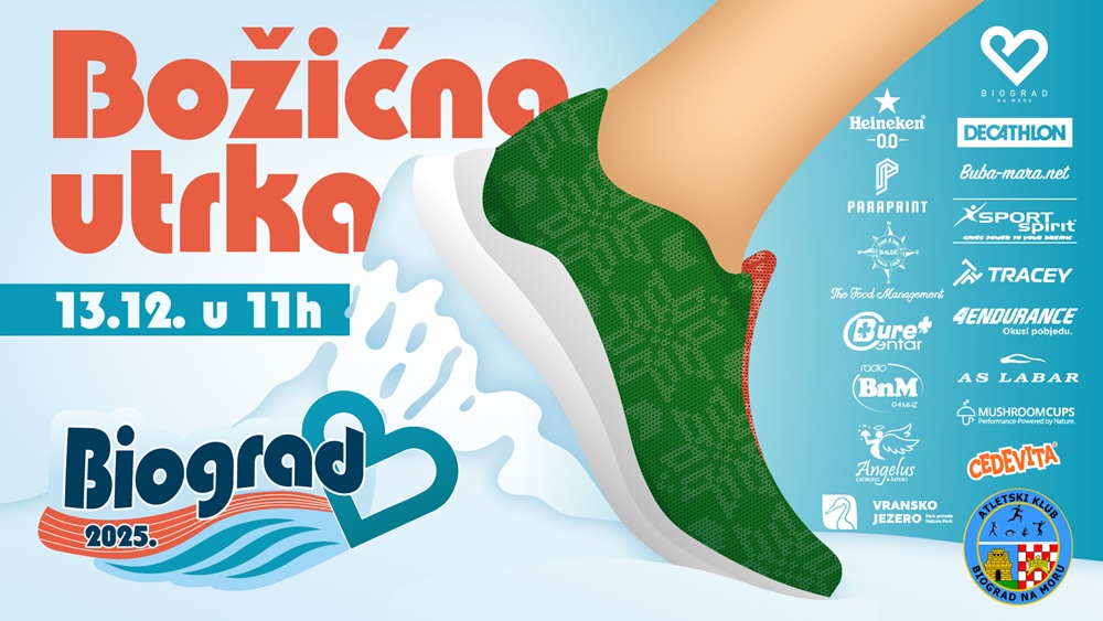 BIOGRAD NA MORU Više od 170 trkača prijavljeno na ovogodišnju Božićnu utrku