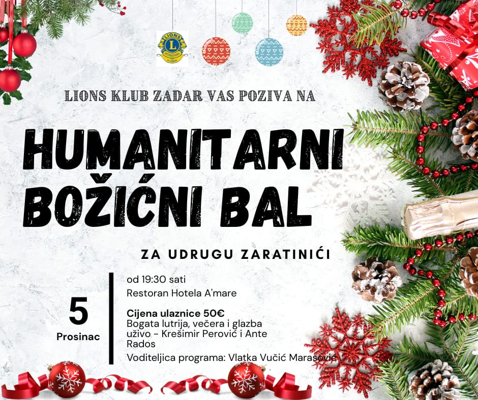 HUMANITARNI BOŽIĆNI BAL LIONS KLUBA ZADAR