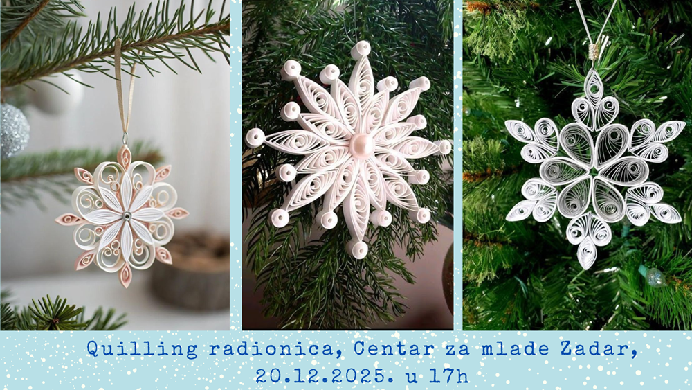 Poziv na božićnu kreativnu radionicu u Centru za mlade Zadar
