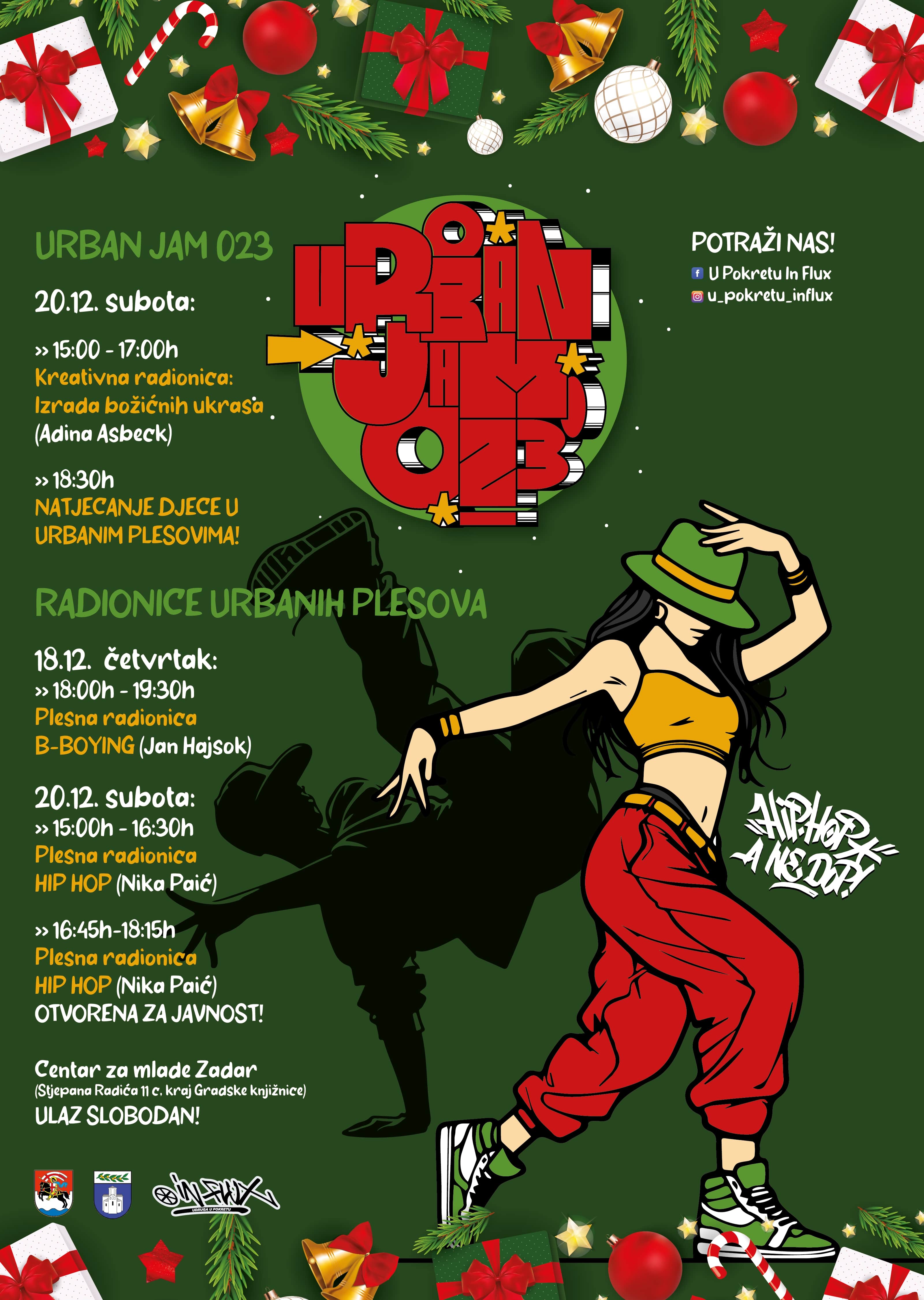 Udruga U Pokretu In Flux donosi Urban Jam 023 i plesne radionice u Zadar