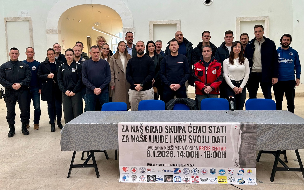 Akcija darivanja krvi 8. siječnja na Višnjiku uz završnicu Futsal Winter Festa Zadar