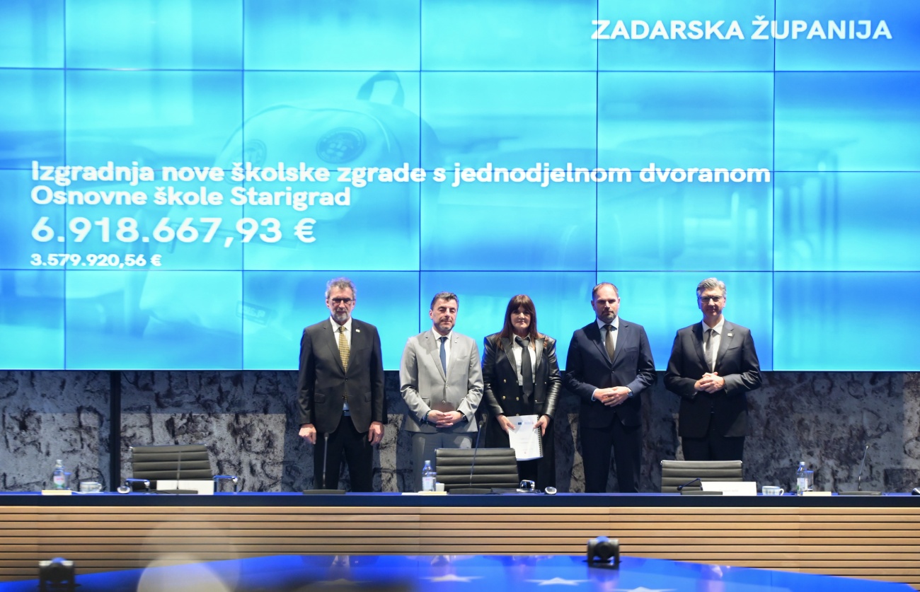 Zadarskoj županiji uručeno pet NPOO ugovora vrijednih 27 milijuna eura za školstvo