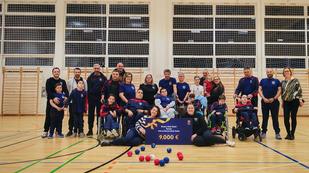 DONACIJA ROTARY KLUBA ZADAR UDRUZI BOCCIA KLUB ZADAR