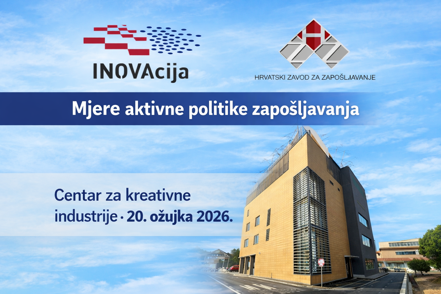 Predstavljanje novih mjera zapošljavanja HZZ-a za 2026. godinu u Centru za kreativne industrije