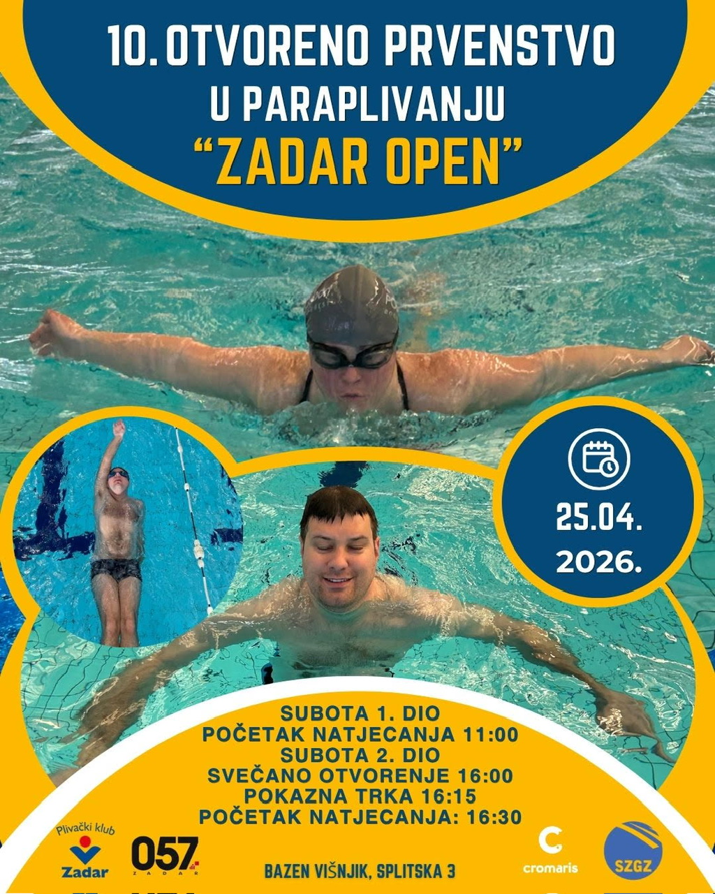 PK ZADAR DOMAĆIN 10. ZADAR OPENA Jubilarno paraplivačko natjecanje okuplja stotinjak sportaša iz regije