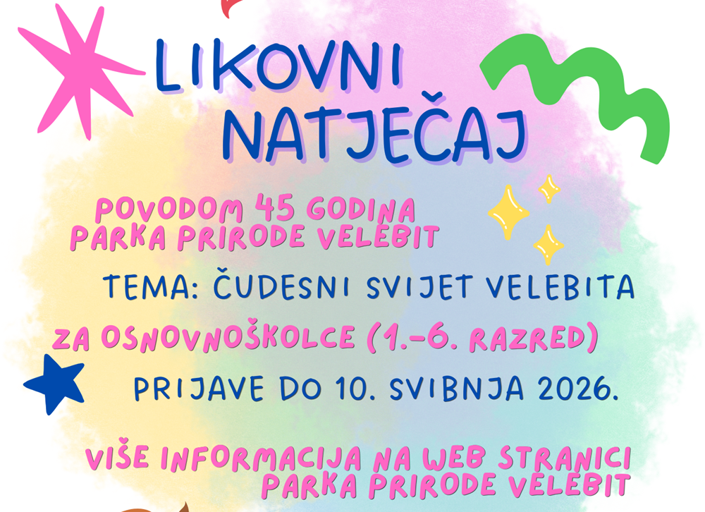 PP VELEBIT  Likovni natječaj za 45 godina Parka prirode Velebit