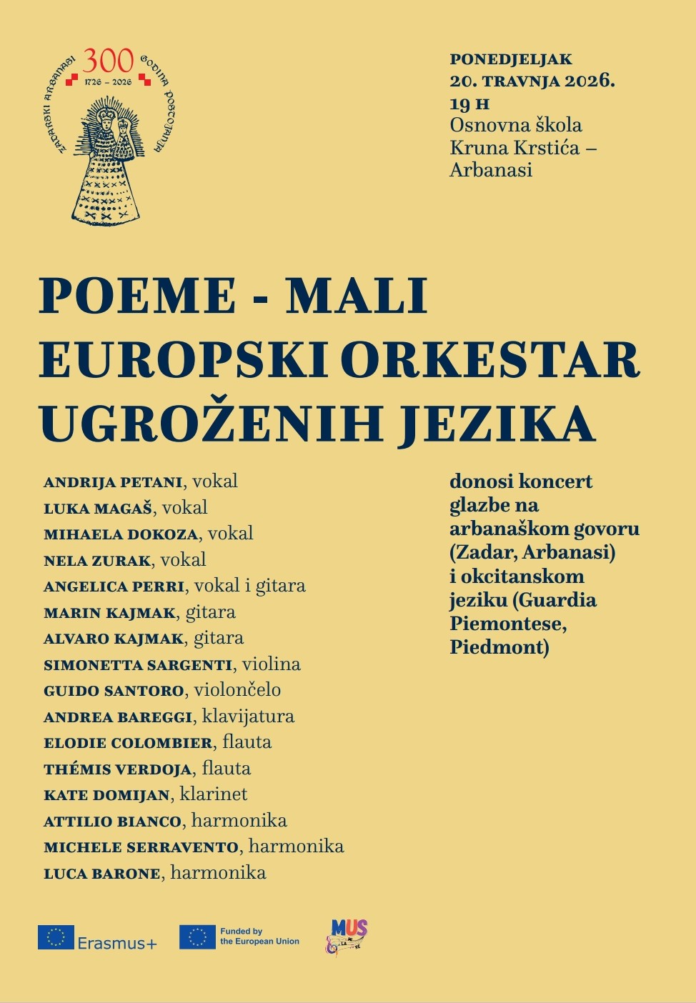 POÈME - mali europski orkestar koji čuva ugrožene govore i jezike nastupa u Zadru