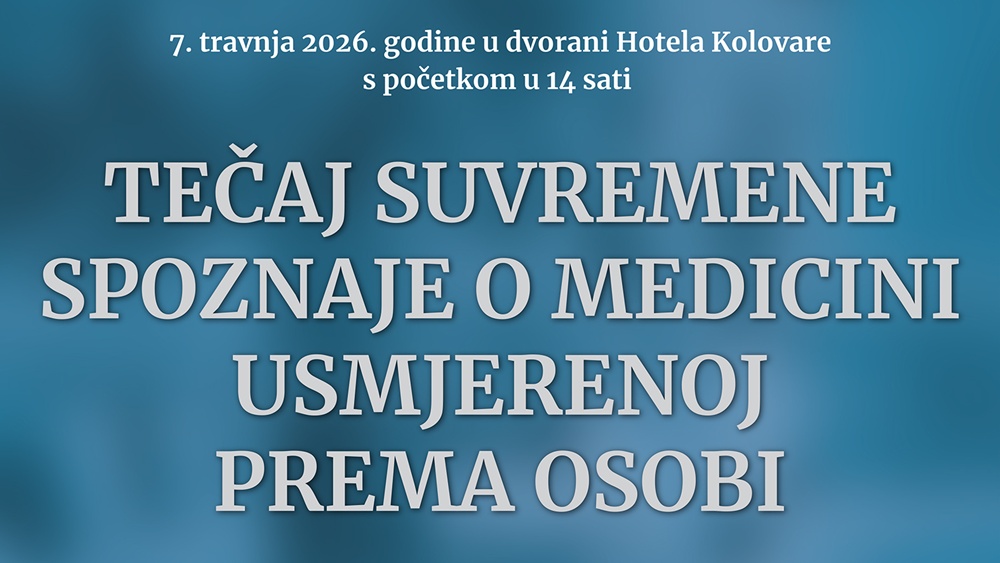 SVEUČILIŠTE U ZADRU  u utorak se održava hibridni tečaj "Suvremene spoznaje o medicini usmjerenoj prema osobi"