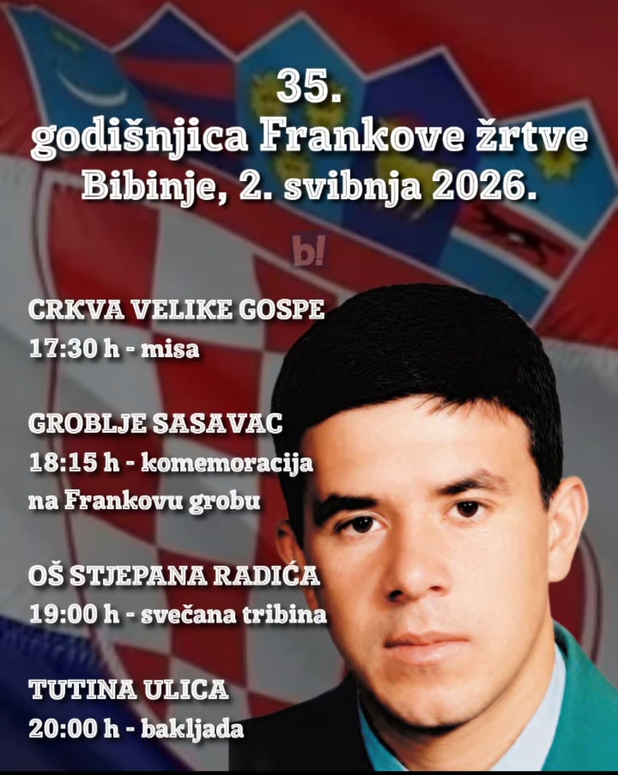 Bibinje obilježava 35. obljetnicu pogibije Franka Lisice, prve žrtve Domovinskog rata u Zadarskoj županiji